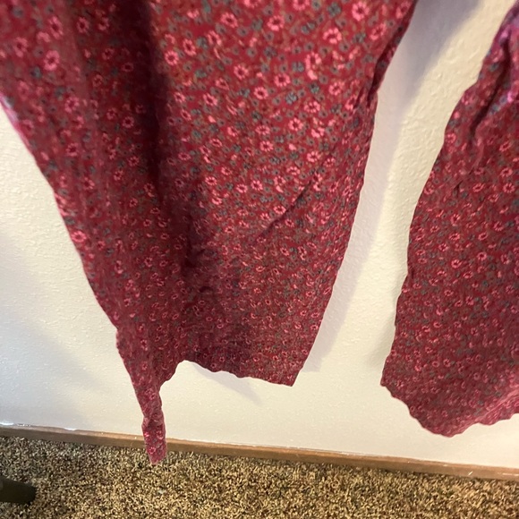 Life is Good “Dream” Maroon Floral Cotton PJ Bottoms - Picture 6 of 10